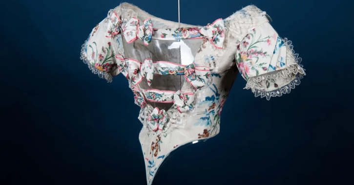 Empress Eugenie’s bodice on display at The Bowes Museum
